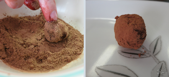 Rare Candy: Rolling truffle in cocoa powder