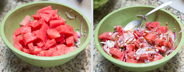 Watermelon Salad: Final Mix